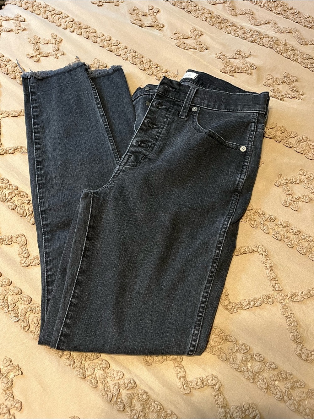 Madewell Black Skinny Button-Fly Jeans